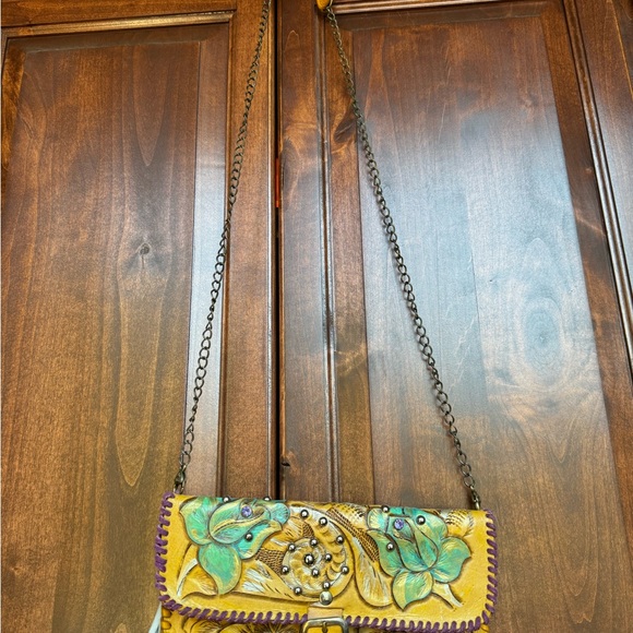 Genuine leather handcrafted small cross body one of a kind - Picture 3 of 5